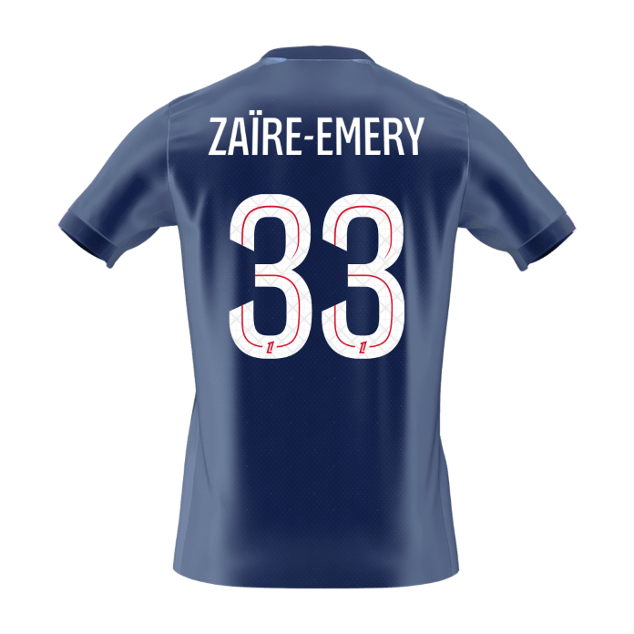 ZA?RE EMERY #33 PSG hjemmefotballdrakt 2025/26