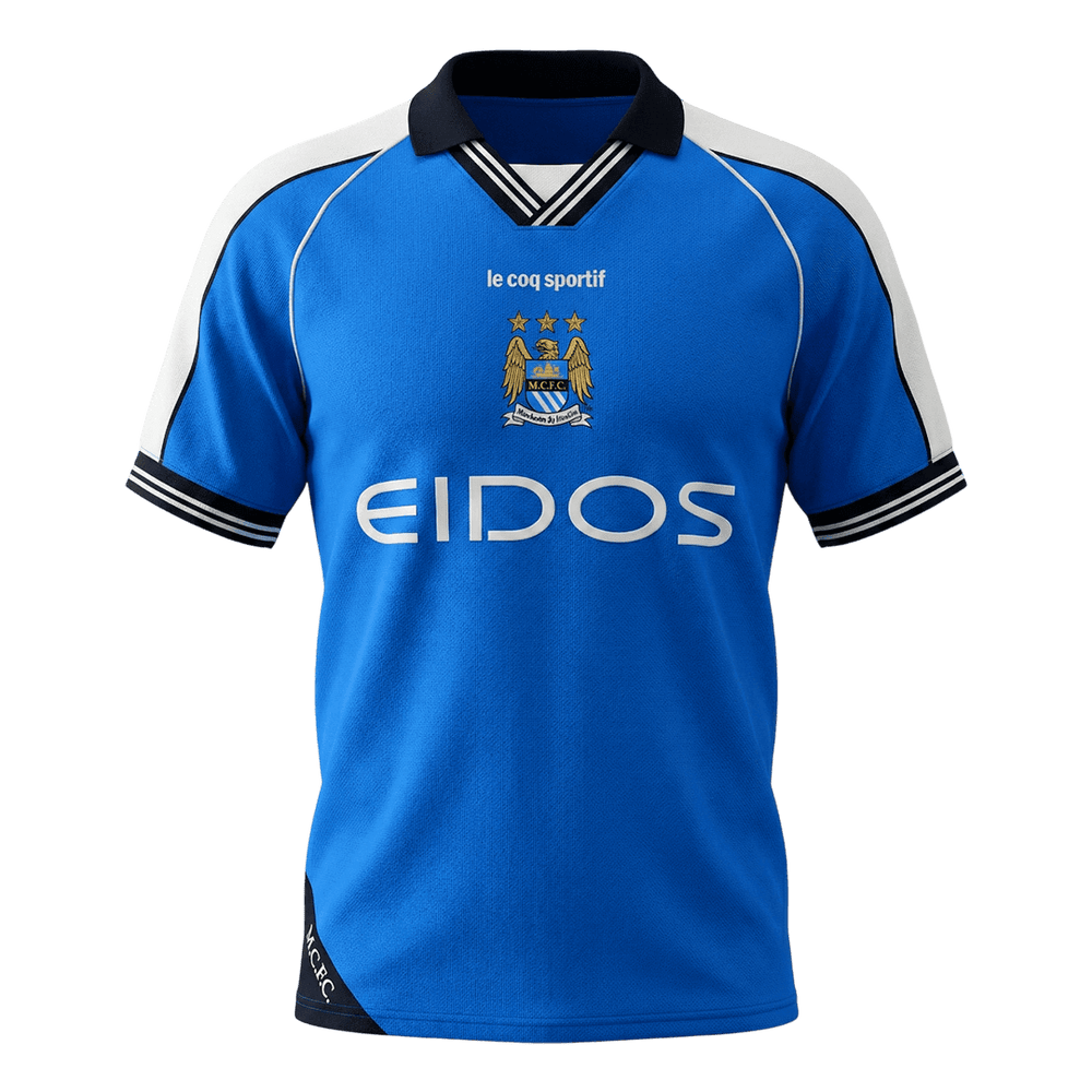 Retro jalkapallopaita Manchester City Koti 1999/01