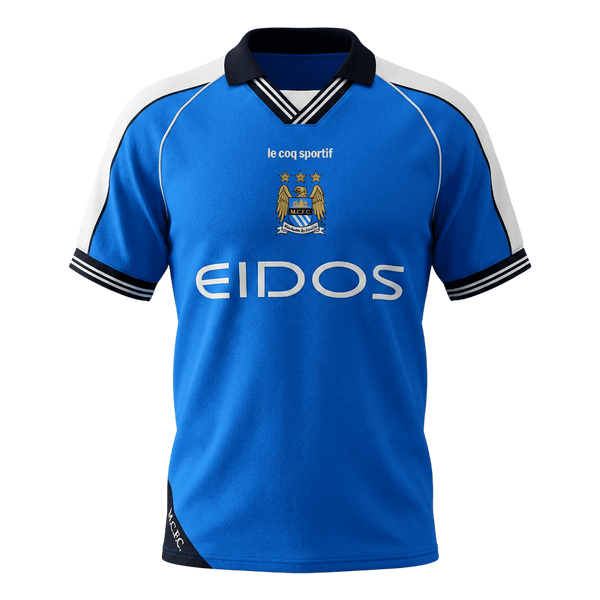 Retro jalkapallopaita Manchester City Koti 1999/01