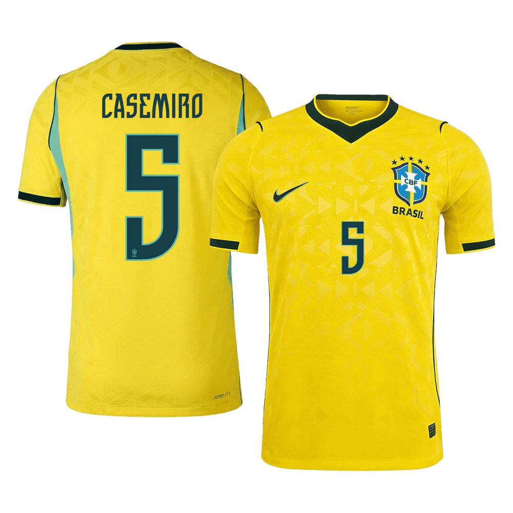 CASEMIRO #5 Brasil Hjemmespillerversjon Jersey World Cup 2026