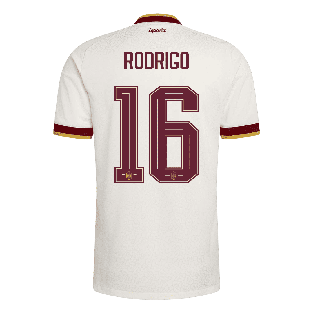 RODRIGO #16 Spania Bortespillerversjon Jersey World Cup 2026 - Champion