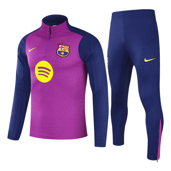 Barcelona 1/4 vetoketjullinen verryttelypuku 2025/26 violetti lapset
