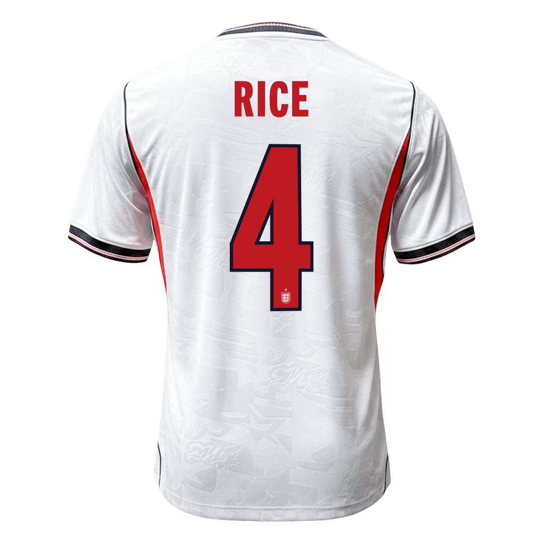RICE #4 England hjemmespillerversjon Jersey World Cup 2026