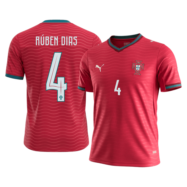 RÚBEN DIAS#4 Portugali Kotijalkapallopaita MM 2026 Punainen