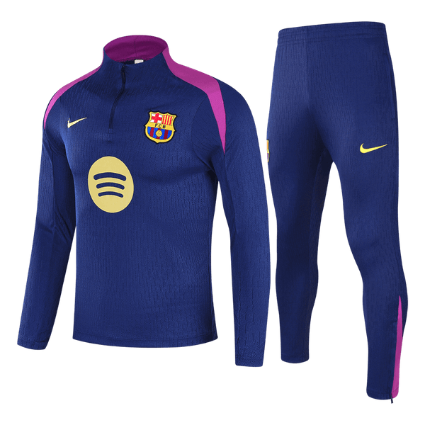 Barcelona 1/4 vetoketjullinen verryttelypuku 2025/26 Lapset Navy
