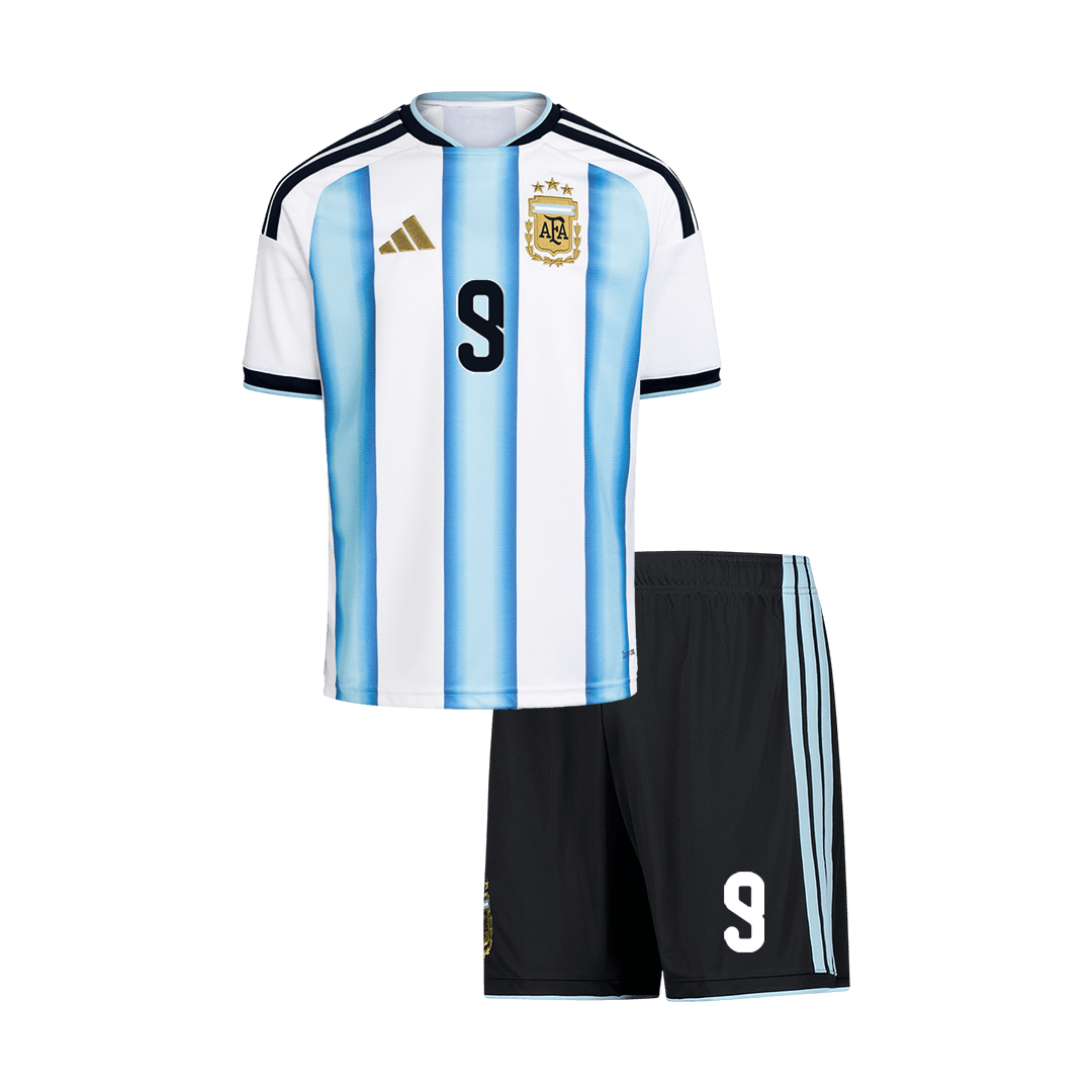 J. ALVAREZ #9 Argentina hjemme-VM fotballdrakter for barn 2026