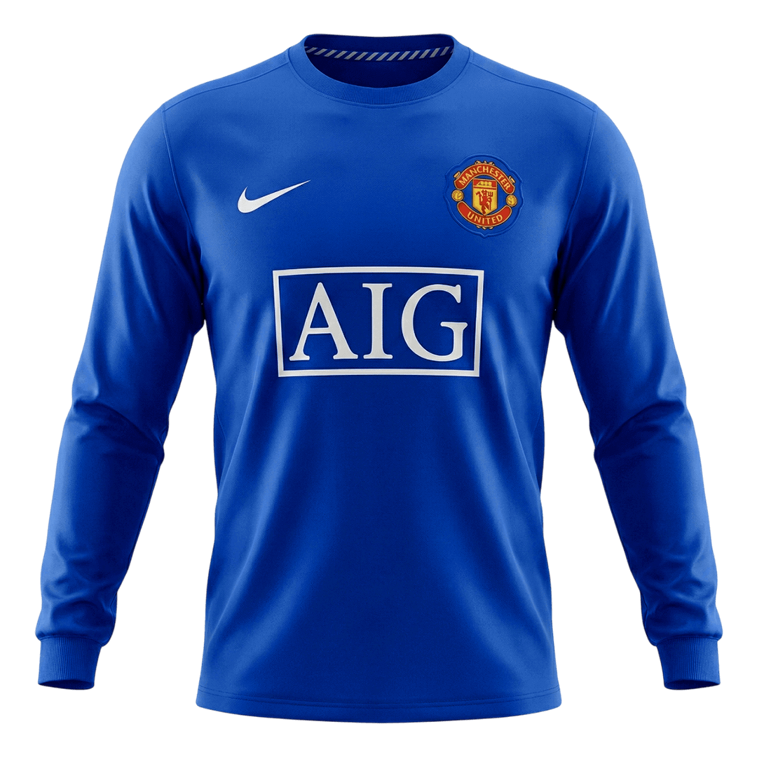 Retro fotballdrakt Manchester United Third Away Langermet 2008/09