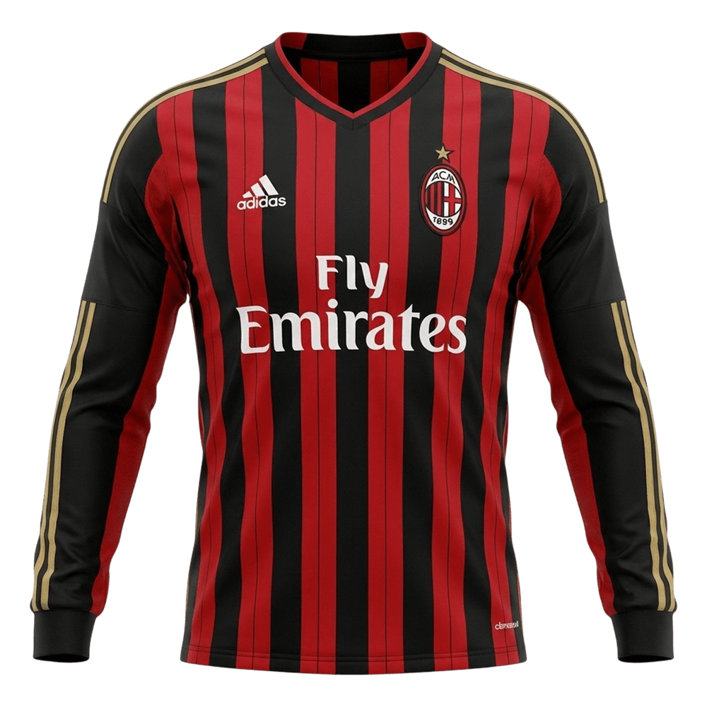 Retro jalkapallopaita AC Milan Koti pitkähihainen 2013/14