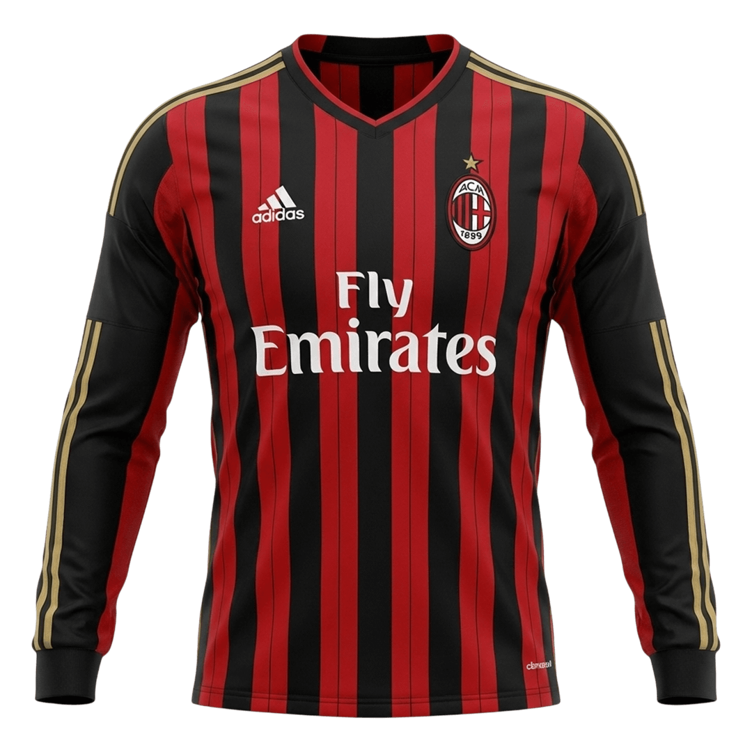 Retro fotballdrakt AC Milan Hjemmelangermet 2013/14