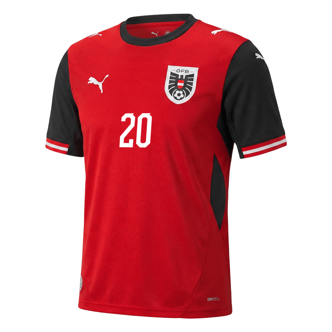 LAIMER#20 Østerrike Hjemmefotballdrakt VM 2026 Rød