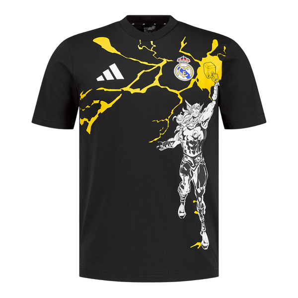Real Madrid X Marvel -jalkapallopaita 2025/26 musta