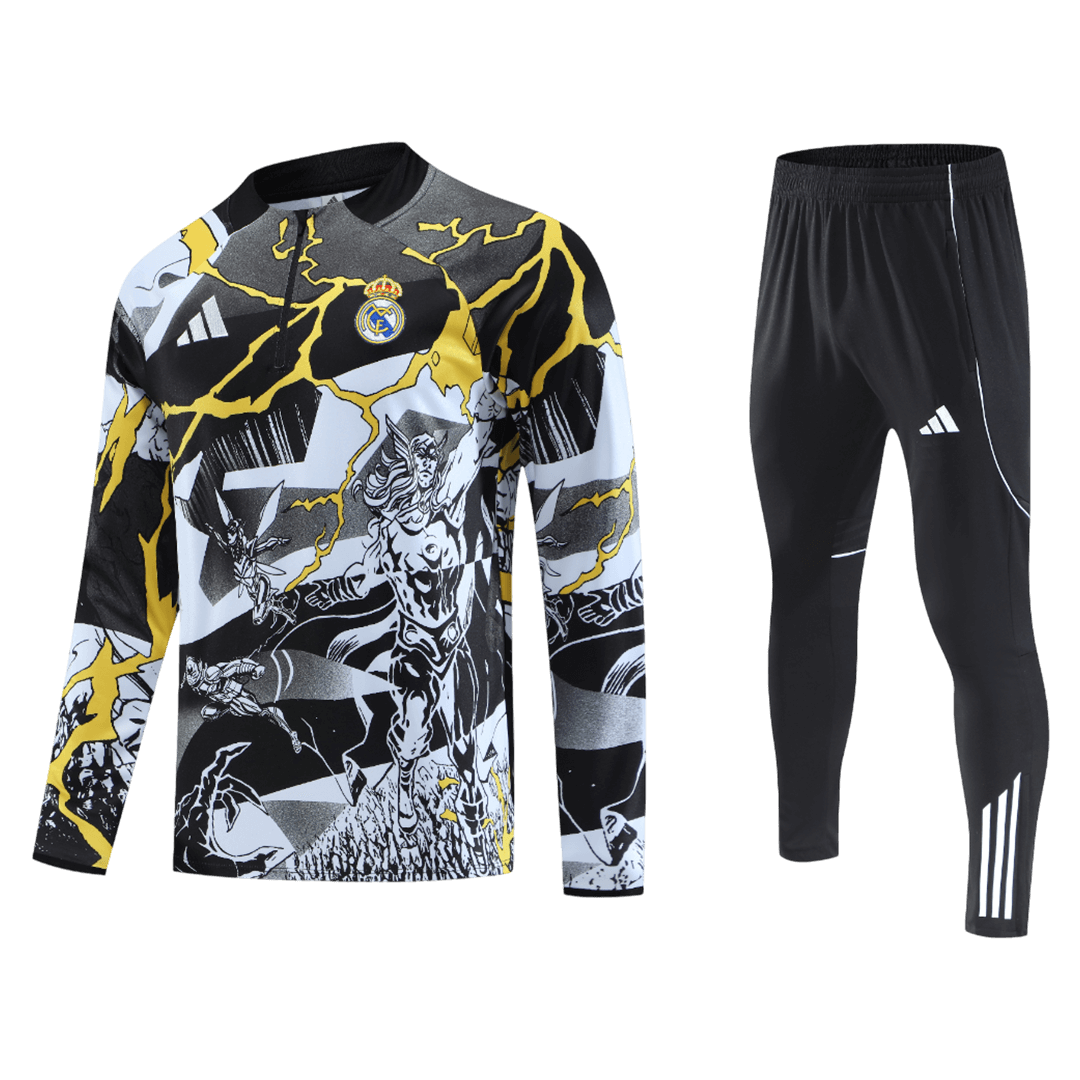 Real Madrid 1/4 Zip Tracksuit 2025/26 Svart