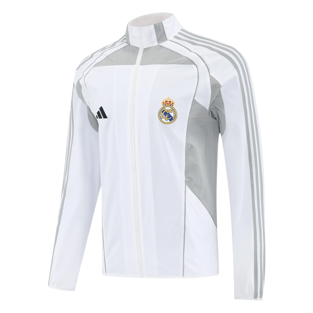 Real Madrid vindjakkejakke 2025/26 - Hvit