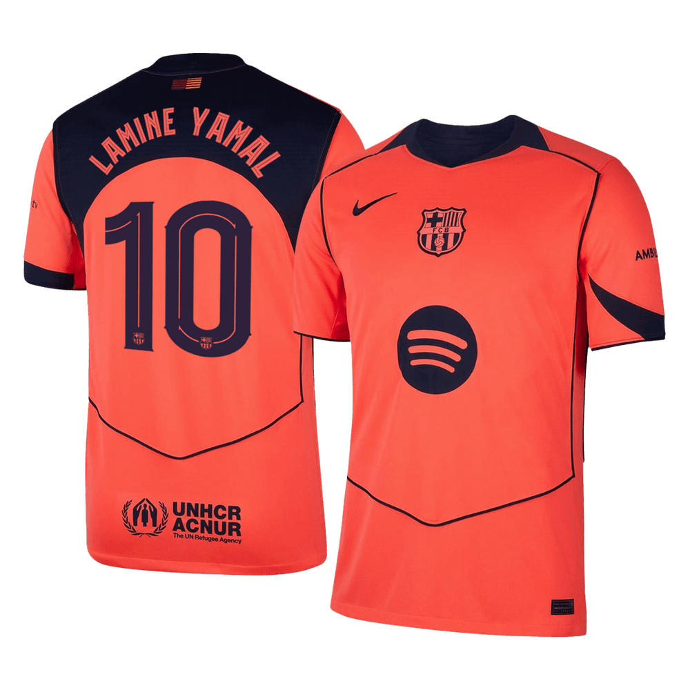 LAMINE YAMAL #10 Barcelona Third Away Fotballdrakt 2025/26 -UCL