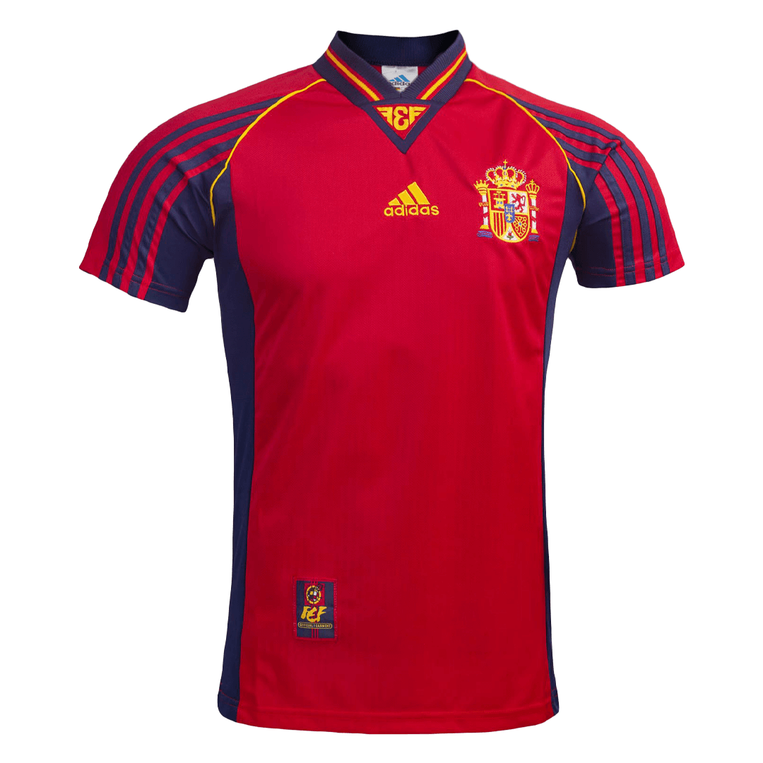 Retro Soccer Jersey Spain Home World Cup 1998