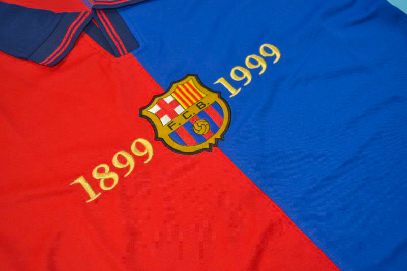 Retro fotballdrakt Barcelona Home Langermet 1999/00