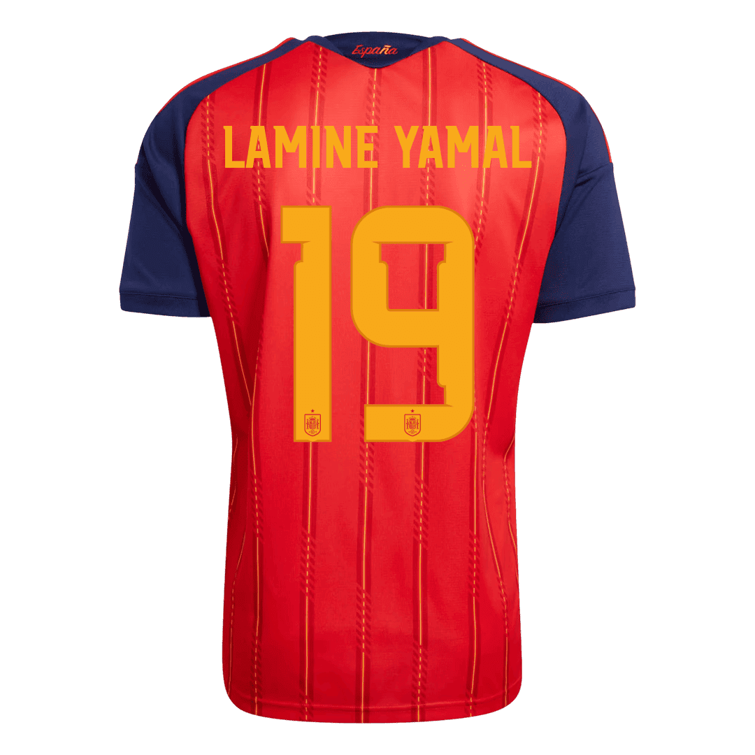 LAMINE YAMAL #19 Spania Hjemmefotballdrakt VM 2026
