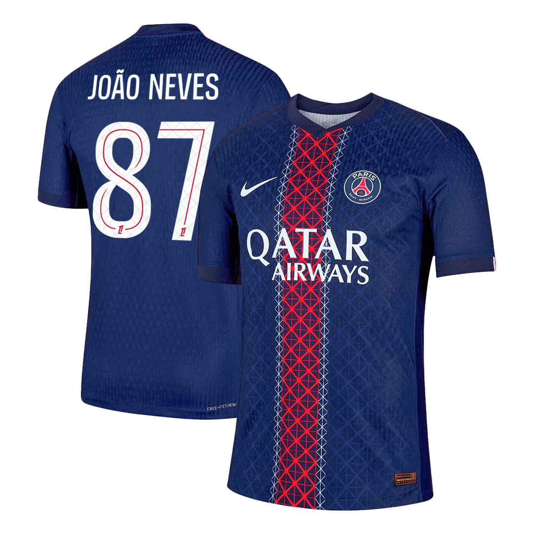 JO?O NEVES #87 PSG Hjemme Autentisk Fotballdrakt 2025/26