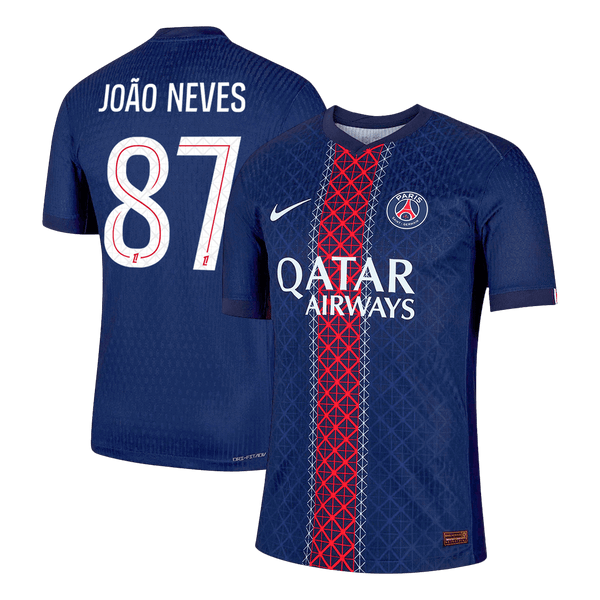 JO?O NEVES #87 PSG Hjemme Autentisk Fotballdrakt 2025/26