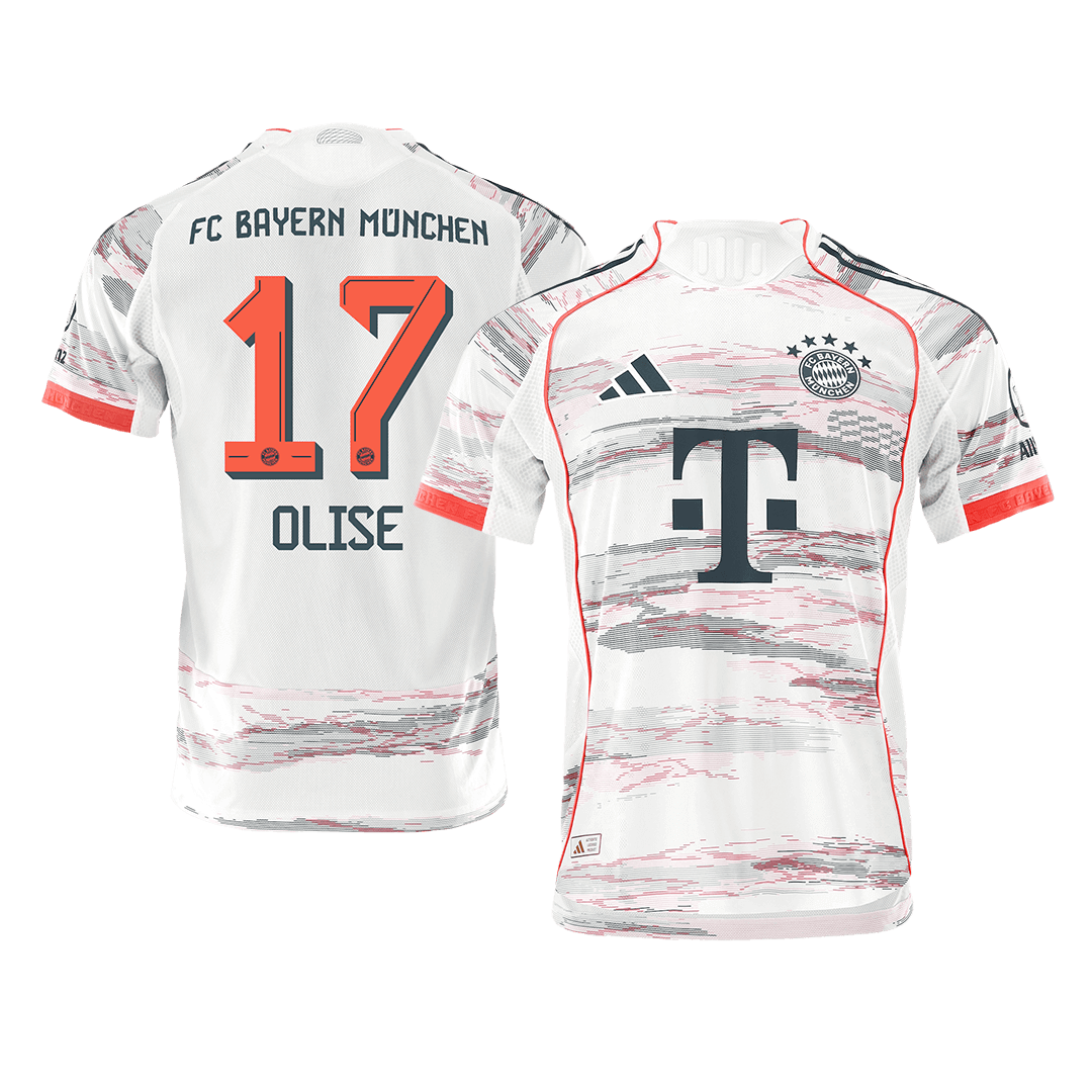 OLISE #17 Bayern Munich Autentisk Fotballdrakt Borte 2025/26