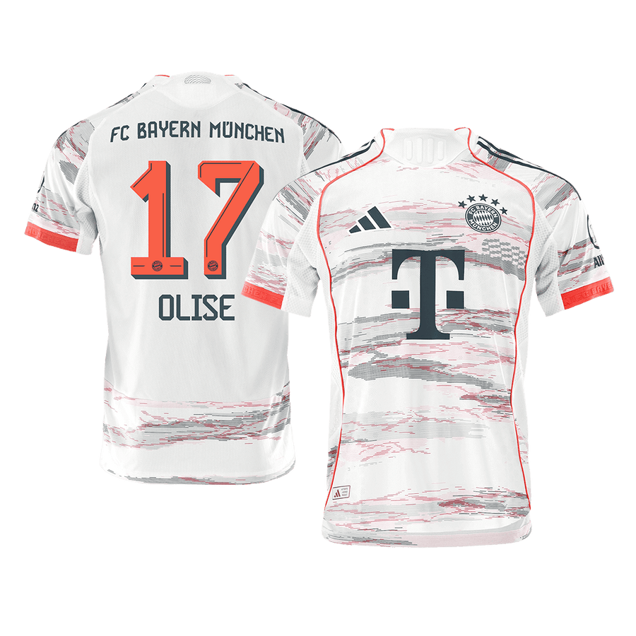 OLISE #17 Bayern Munich Autentisk Fotballdrakt Borte 2025/26