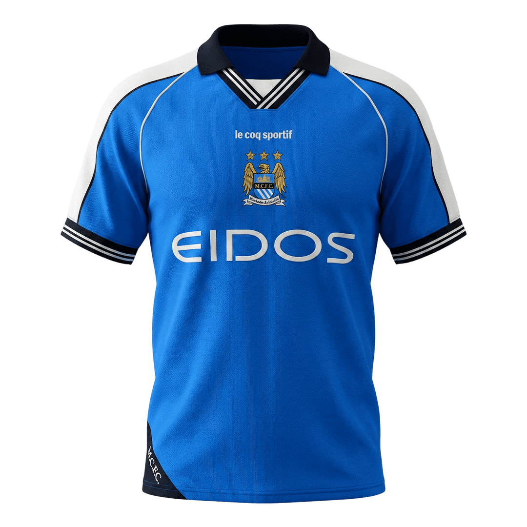 Retro fotballdrakt Manchester City Hjem 1999/01