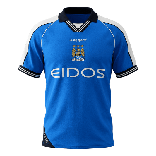 Retro fotballdrakt Manchester City Hjem 1999/01