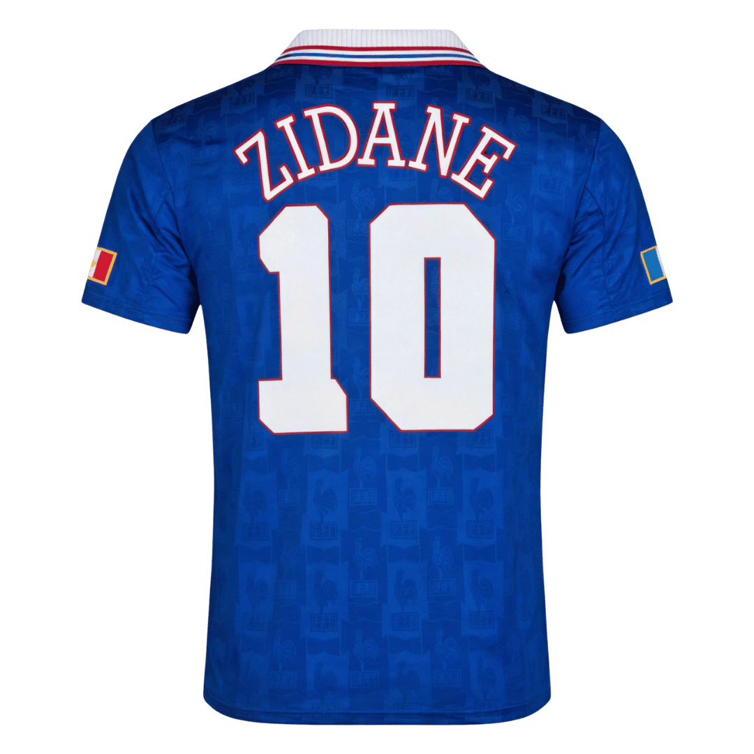 Retro-trøye Zidane #10 Frankrike hjemme-EM 1996