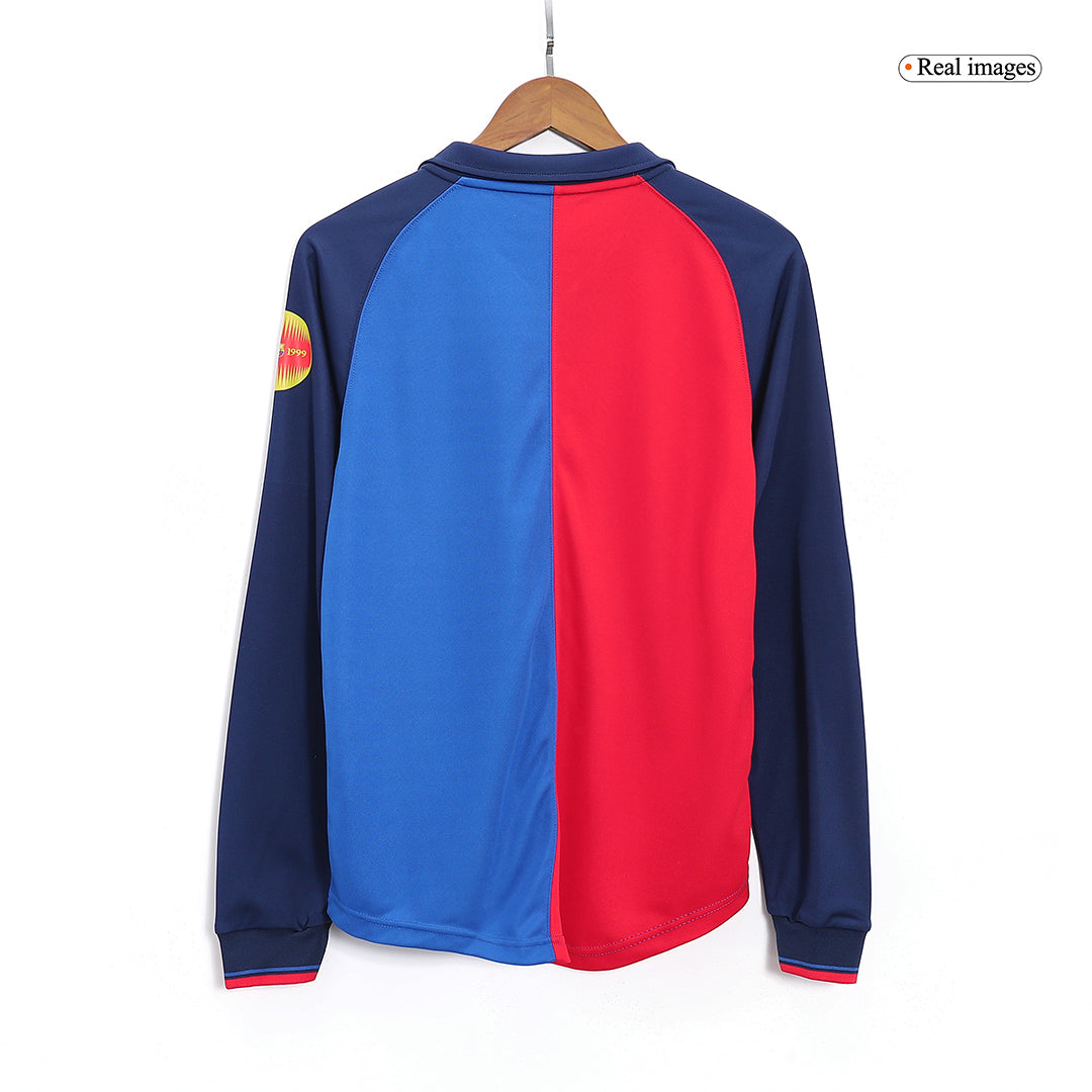 Retro fotballdrakt Barcelona Home Langermet 1999/00