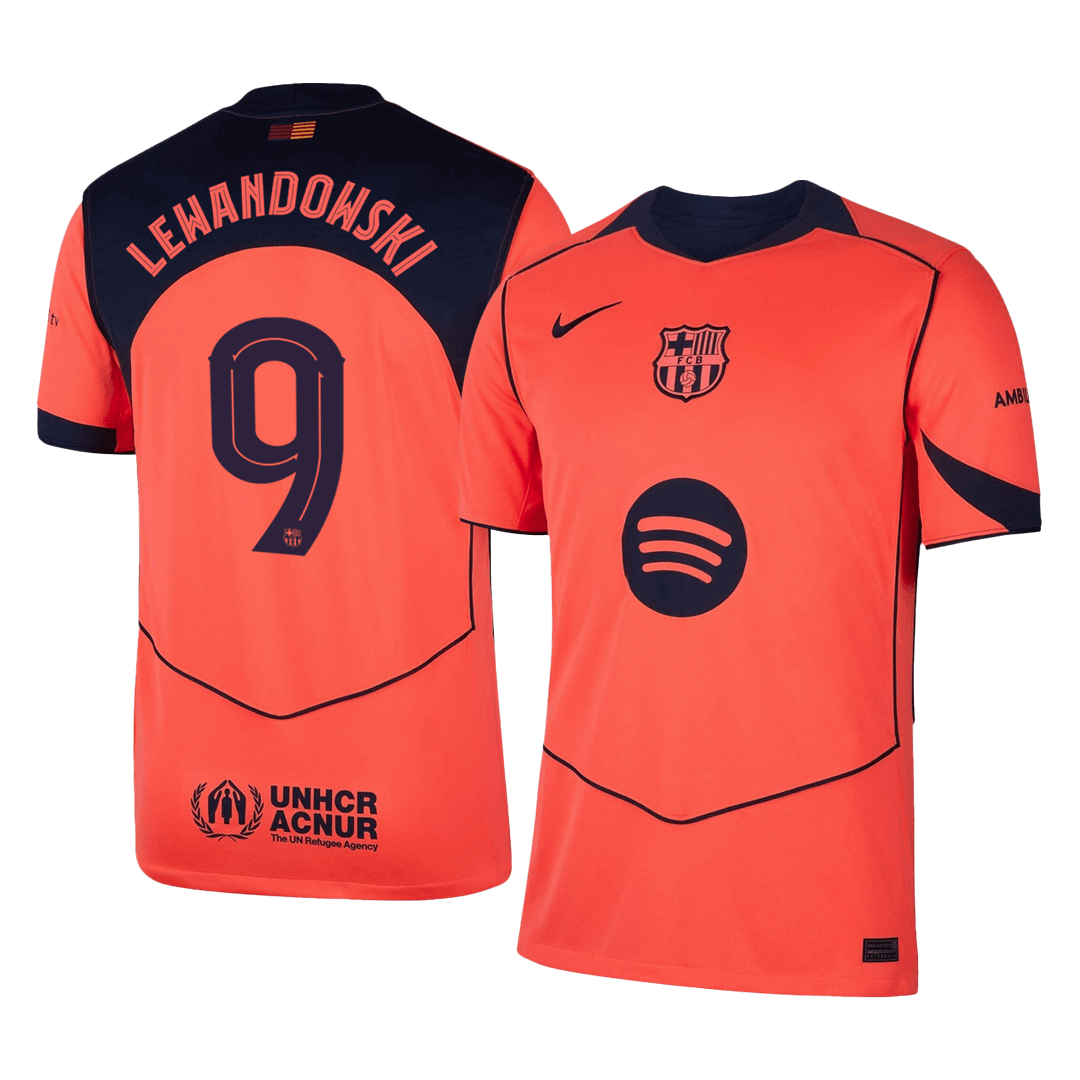 LEWANDOWSKI #9 Barcelona Third Away Fotballdrakt 2025/26 -UCL