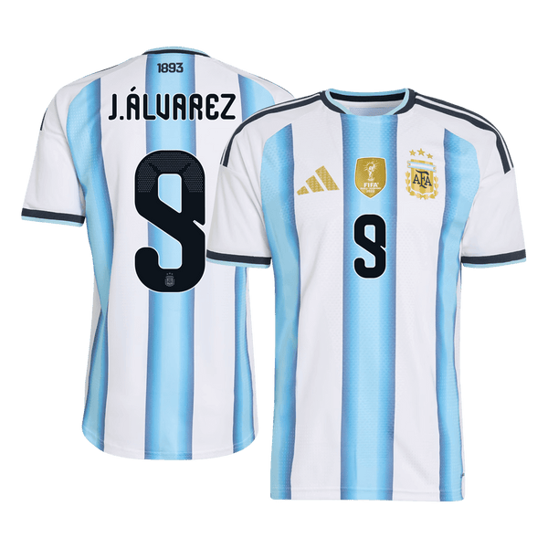 J. ALVAREZ #9 Argentina Hjemmespillerversjon Jersey World Cup 2026