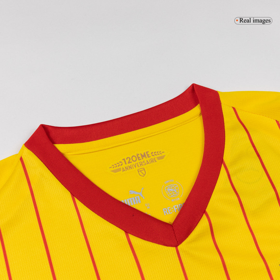 THAUVIN#10 RC Lens hjemmefotballdrakt 25/26 rød og gul