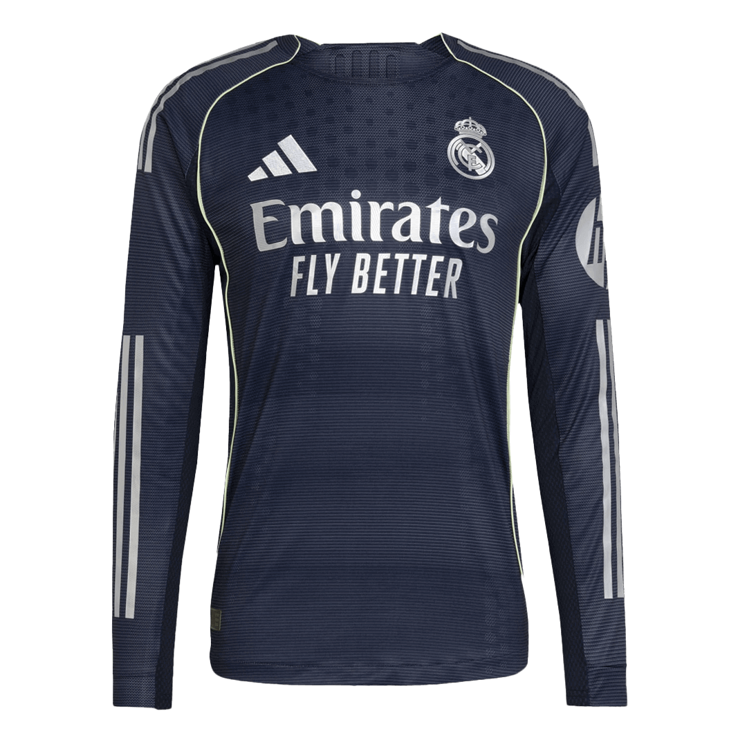 Spillerversjon Real Madrid Langermet Bortefotballdrakt 2025/26