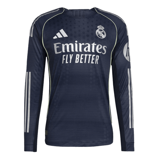 Spillerversjon Real Madrid Langermet Bortefotballdrakt 2025/26