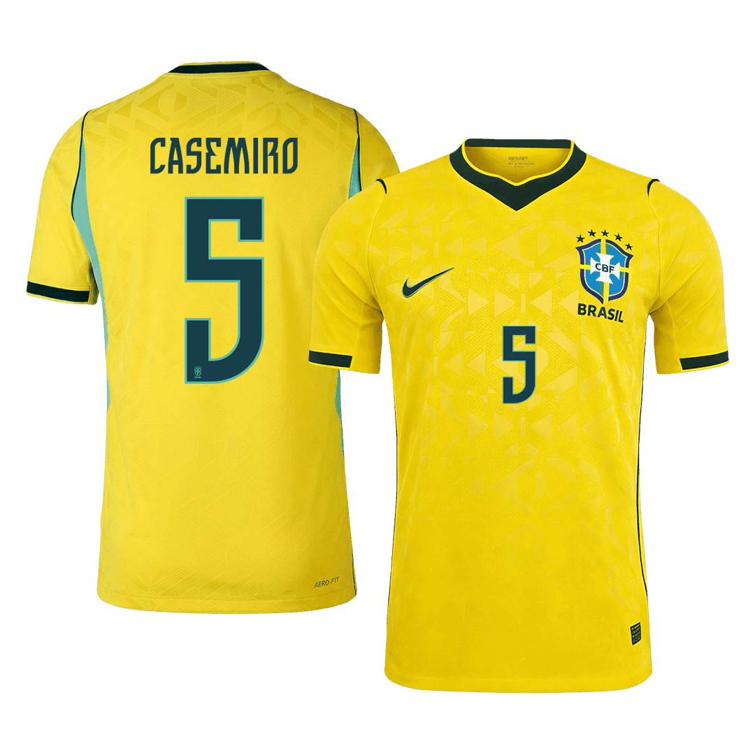 CASEMIRO #5 Brasil Hjemmespillerversjon Jersey World Cup 2026