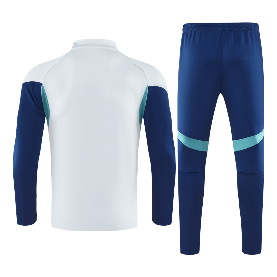 Arsenal 1/4 Zip Tracksuit 2025/26 Barn Hvit