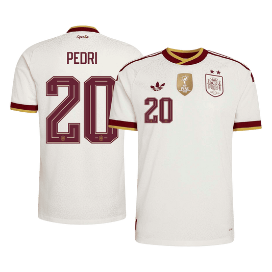 PEDRI #20 Spania Bortespillerversjon Jersey World Cup 2026 - Champion
