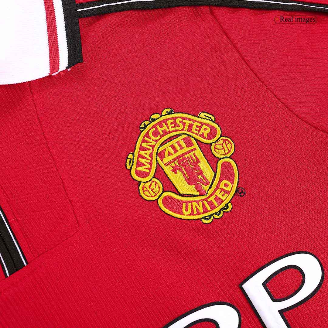 Retro fotballdrakt Manchester United Hjemmelangermet 1998/99