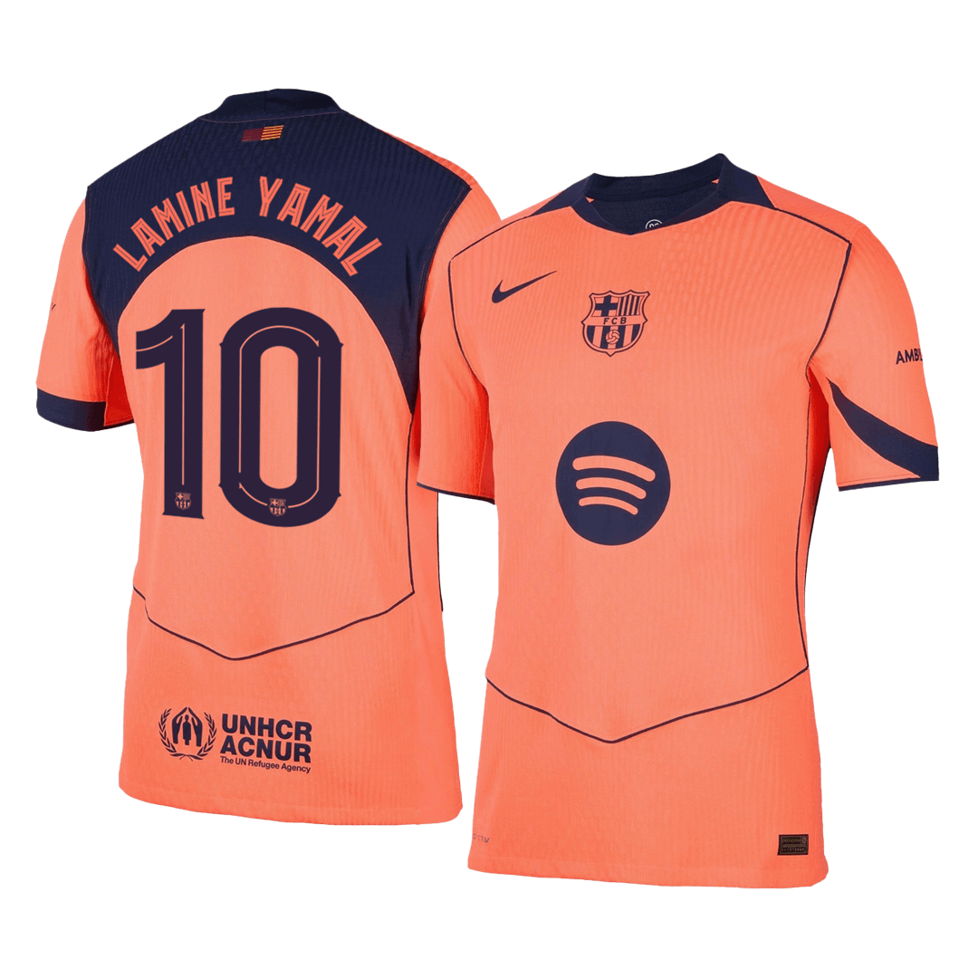 LAMINE YAMAL #10 Barcelona Third Away Autentisk fotballdrakt 2025/26 - UCL