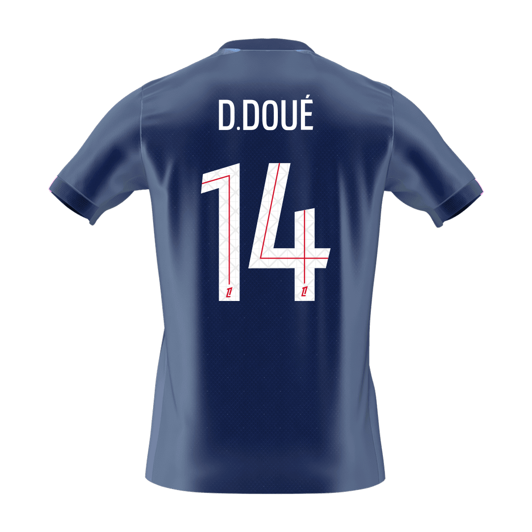 D.DOUé #14 PSG hjemmefotballdrakt 2025/26