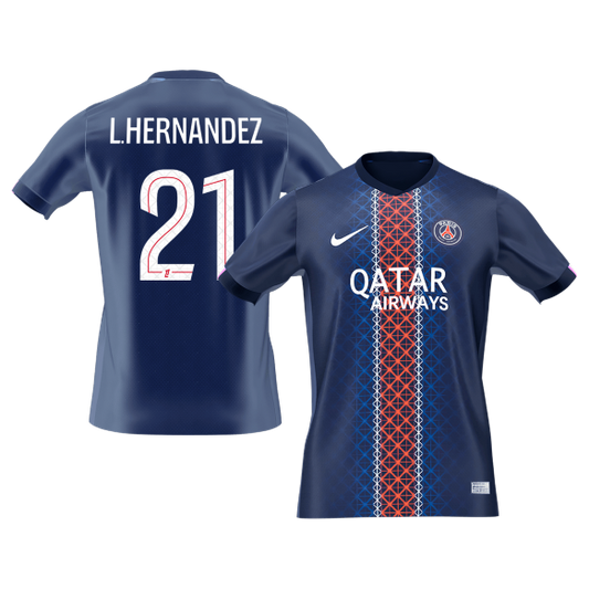L.HERNANDEZ #21 PSG hjemmefotballdrakt 2025/26