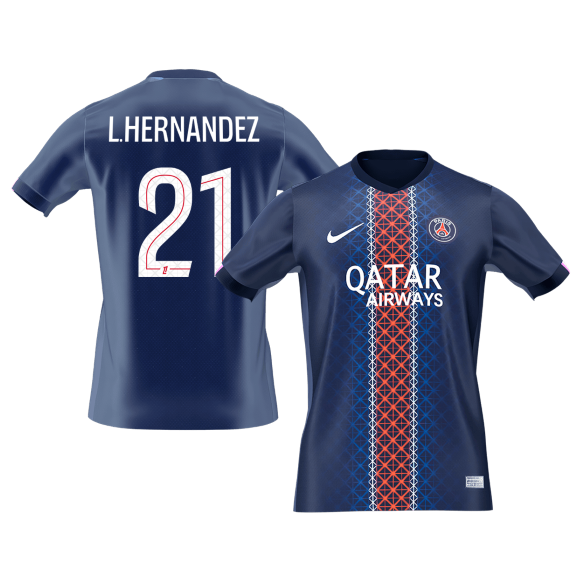 L.HERNANDEZ #21 PSG hjemmefotballdrakt 2025/26