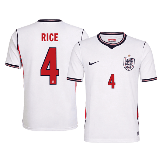 RICE #4 England hjemmefotballdrakt VM 2026