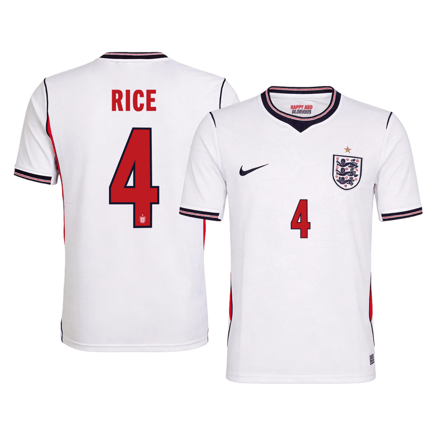 RICE #4 England hjemmefotballdrakt VM 2026