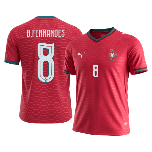 B.FERNANDES #8 Portugal hjemmefotballdrakt VM 2026