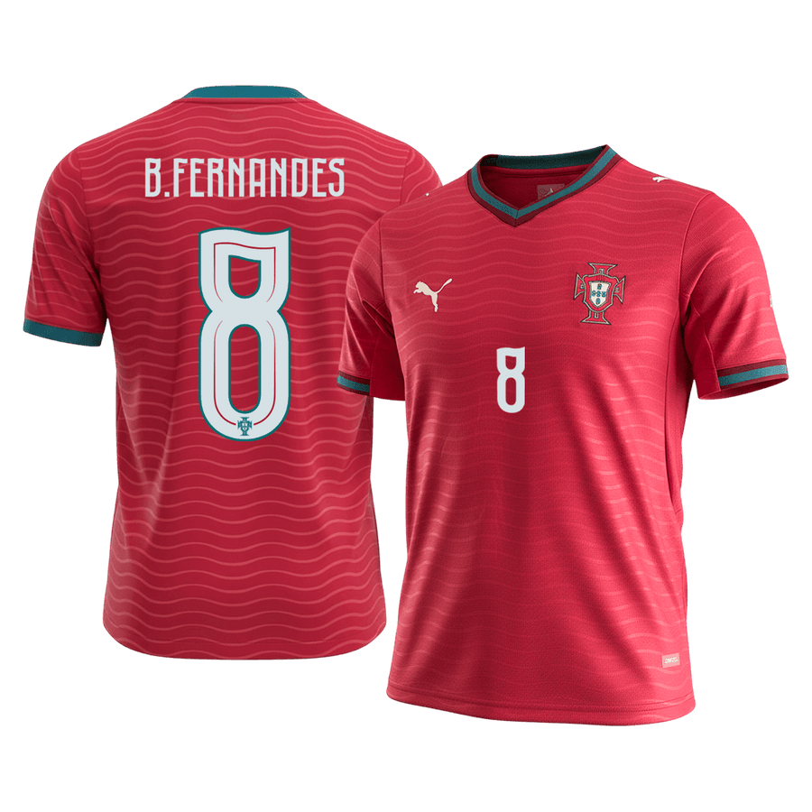 B.FERNANDES #8 Portugal hjemmefotballdrakt VM 2026