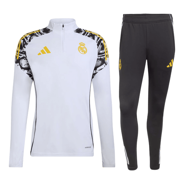 Real Madrid x MARVEL Vetoketjullinen Collegepuku (paita+housut) 25/26 valkoinen