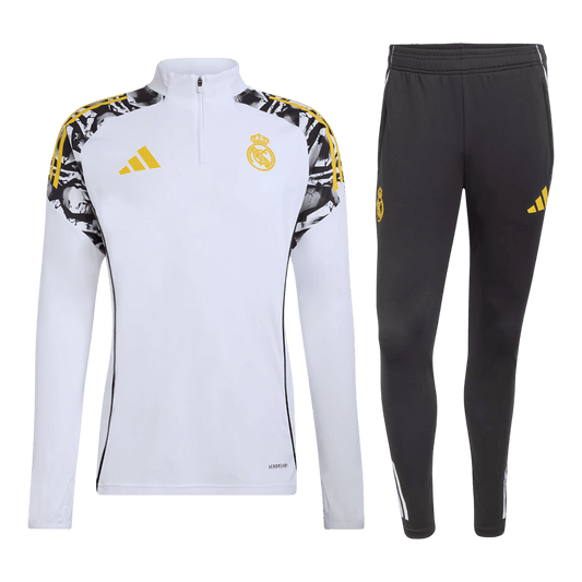 Real Madrid x MARVEL Sweatshirt Kit med glidelås (overdel+bukser) 25/26 hvit