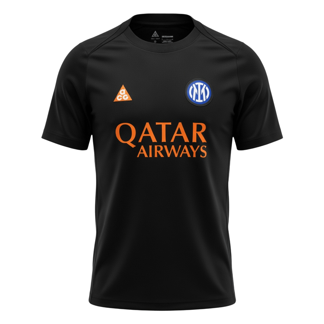 Inter Milan Fotballdrakt før kampen 2025/26 svart