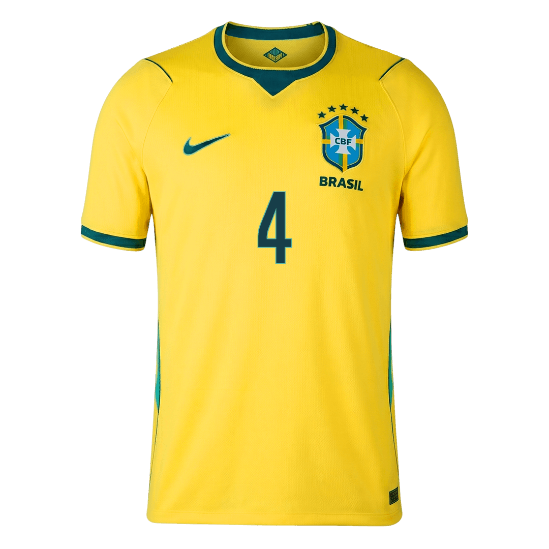 MARQUINHOS #4 Brasil hjemmefotballdrakt World Cup 2026